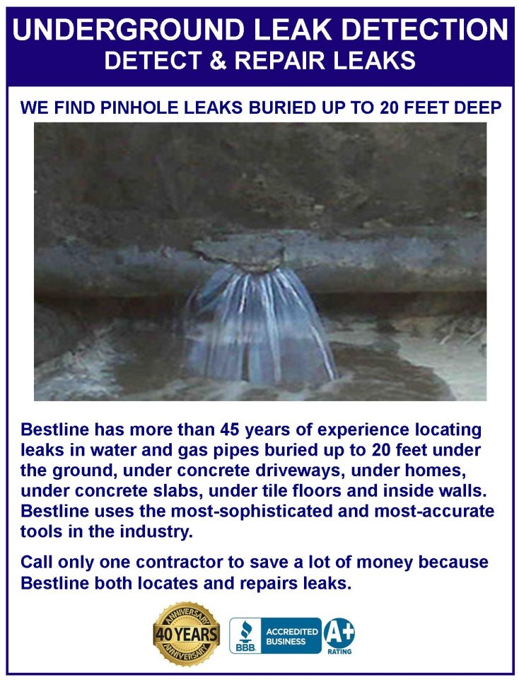 Bestline Plumbing Pipe Leaking Underground Picture